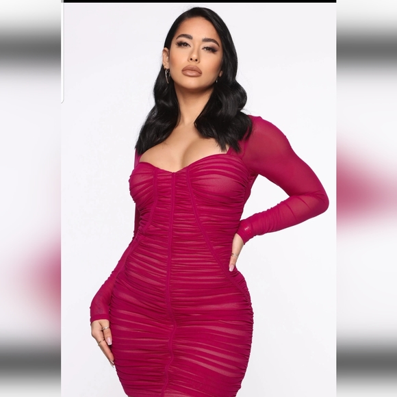 NWT Fashinova Simply Satisfying Ruched Mini Dress - Picture 2 of 12